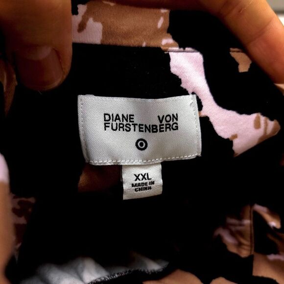 NWT Diane Von Furstenberg Halter Wide Leg Jumpsuit Brown Leopard Womens Plus 2X - Picture 6 of 9